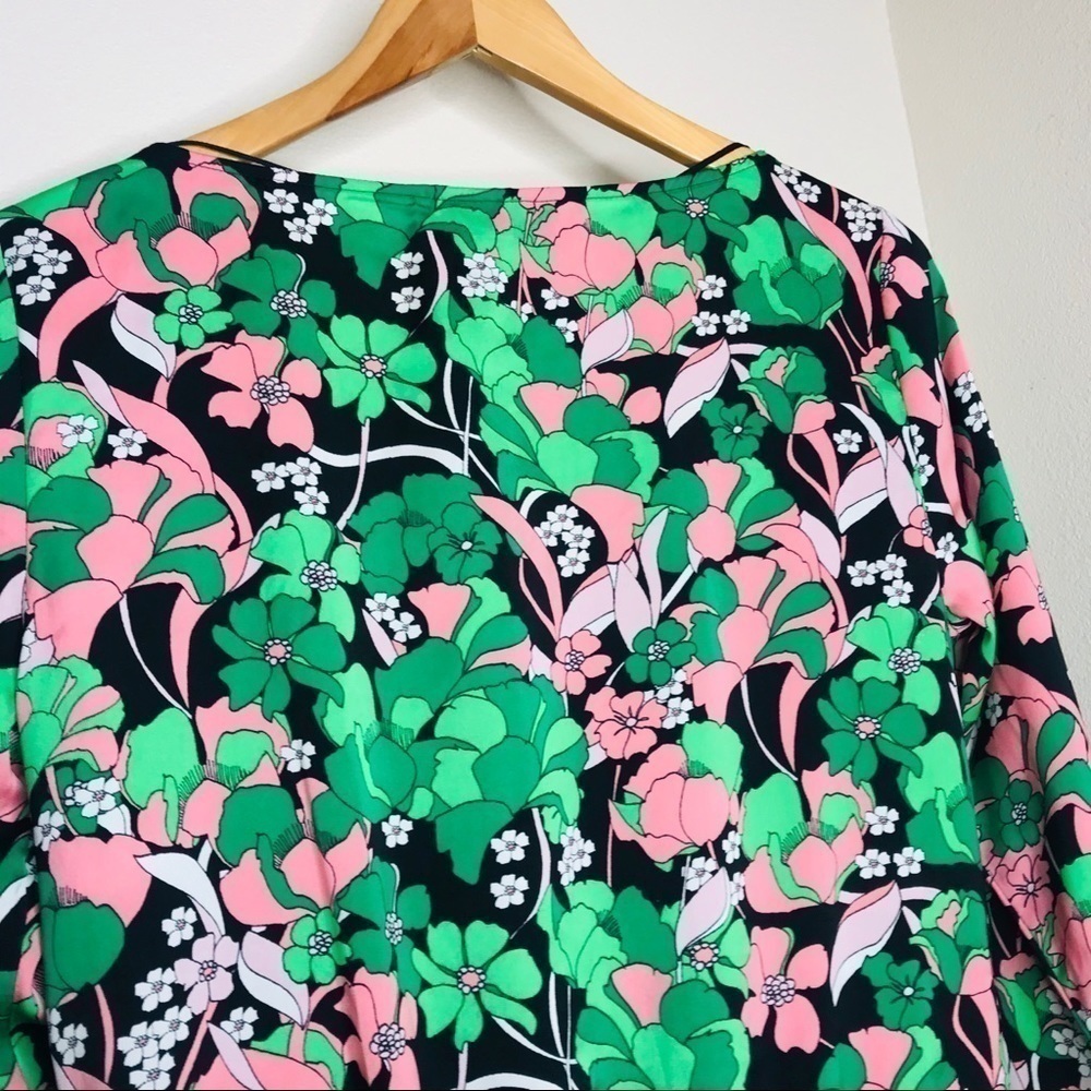 ZARA Floral Boho Retro Cutout Tie Front Bodysuit - Picture 14 of 16
